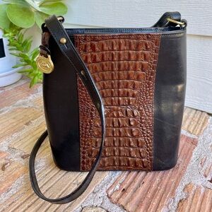 Brahmin Two-Toned Leather Crossbody Bag